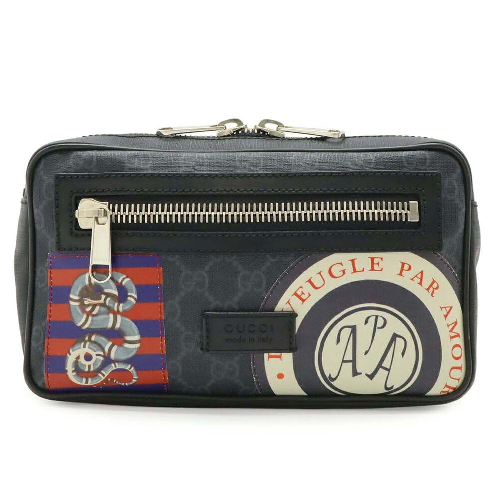 GUCCI Black Leather Fanny Pack - Picture 2 of 10